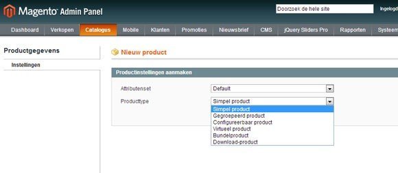 magento producttypes